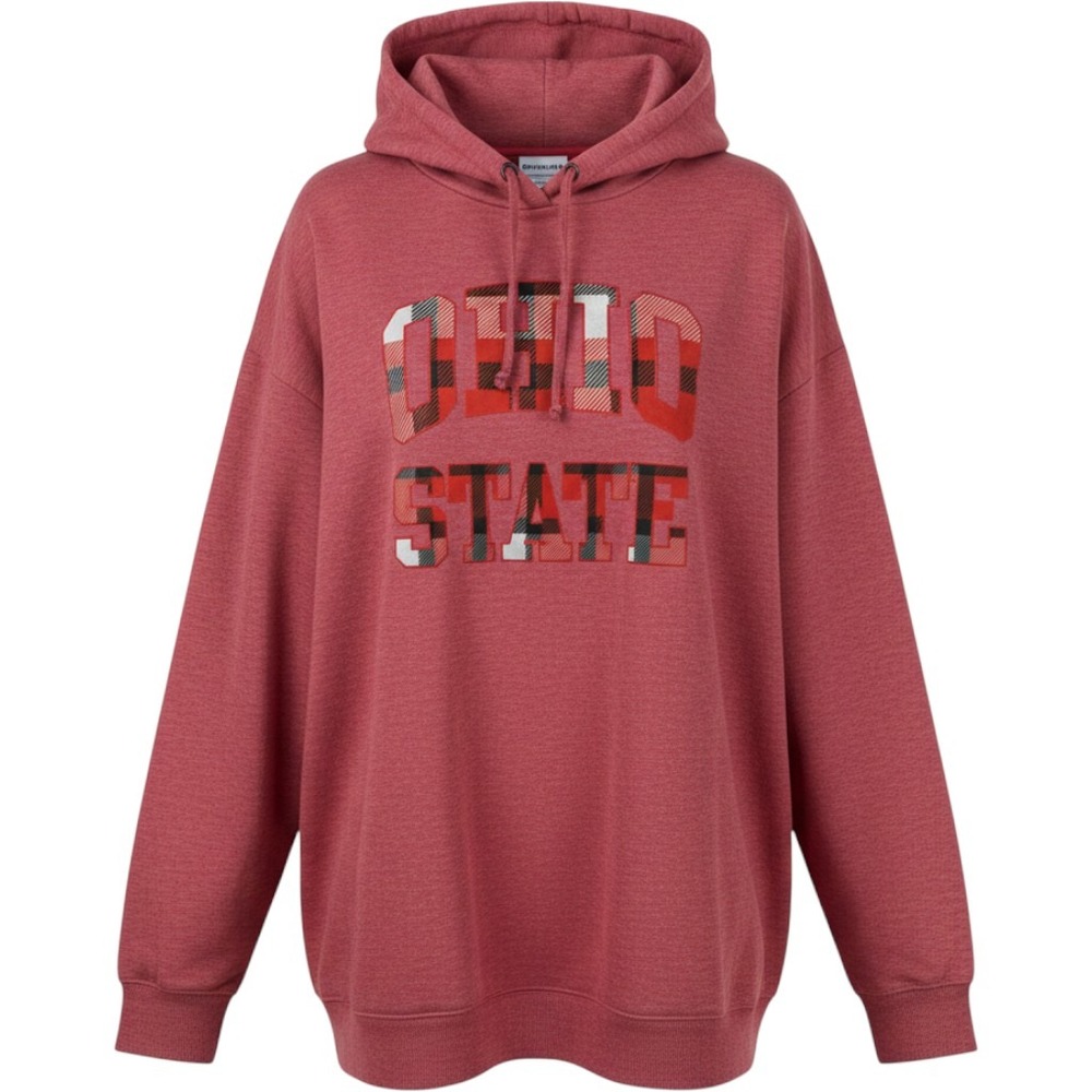 Boxercraft Ohio State Buckeyes Womens Red Plaid Hoodie Sweatshirt Med NEW